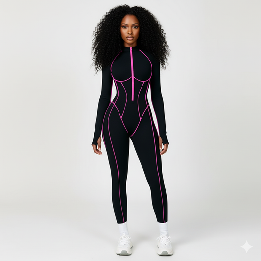 Yoga Bodysuits Women Breathable Workout Sets Gym Clothes Push up Fitness Running Sportwear Sexy Zipper Leggings Suit