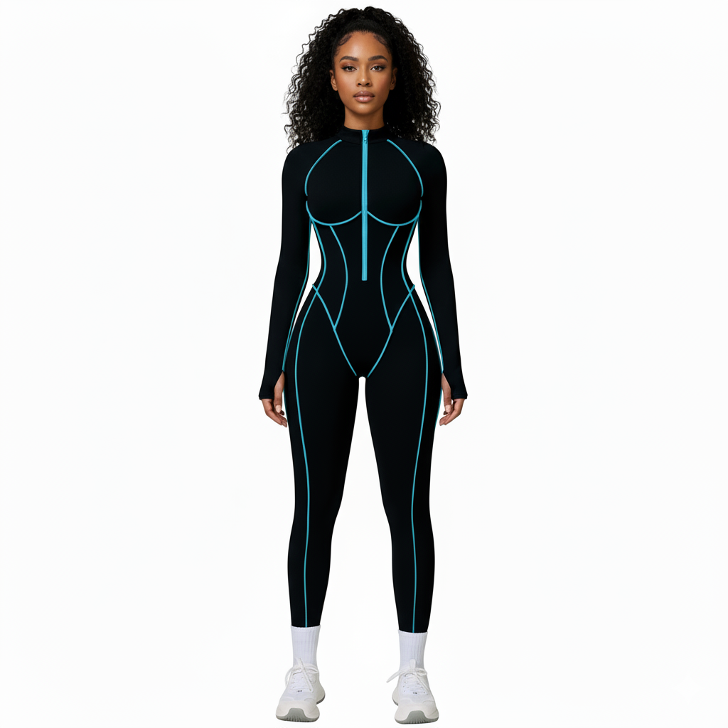 Yoga Bodysuits Women Breathable Workout Sets Gym Clothes Push up Fitness Running Sportwear Sexy Zipper Leggings Suit