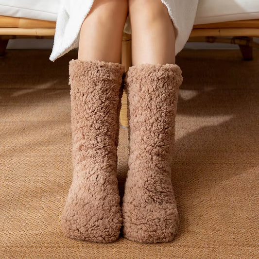 Thickened Thermal Socks Women Winter Warm Home Soft Thickened plus Velvet Sleeping anti Slip Floor Slipper Sock Halloween Gift