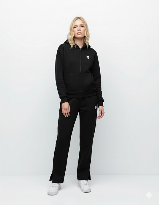 Ensemble Y2K Femme à Capuche & Pantalon Brodé