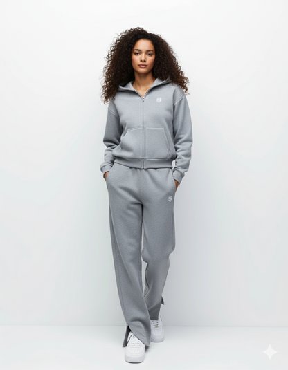 Ensemble Y2K Femme à Capuche & Pantalon Brodé