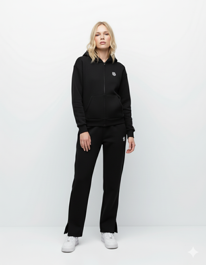 Ensemble Y2K Femme à Capuche & Pantalon Brodé