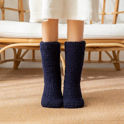 Thickened Thermal Socks Women Winter Warm Home Soft Thickened plus Velvet Sleeping anti Slip Floor Slipper Sock Halloween Gift